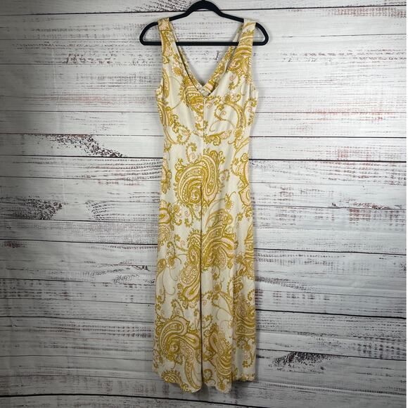 Cream Sleeveless V-Neck Maxi Sundress - Picture 6 of 7
